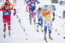 02.01.2021 Val Mustair, Switzerland (SUI): Linn Svahn (SWE), Yulia Stupak (RUS), (l-r)  - FIS world cup cross-country, tour de ski, mass women, Val Mustair (SUI). www.nordicfocus.com. © Modica/NordicFocus. Every downloaded picture is fee-liable.