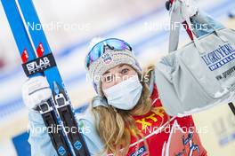 02.01.2021 Val Mustair, Switzerland (SUI): Jessie Diggins (USA) - FIS world cup cross-country, tour de ski, mass women, Val Mustair (SUI). www.nordicfocus.com. © Modica/NordicFocus. Every downloaded picture is fee-liable.