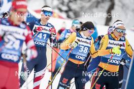 03.01.2021 Val Mustair, Switzerland (SUI): Julia Preussger (GER), Julia Kern (USA), (l-r)  - FIS world cup cross-country, tour de ski, pursuit women, Val Mustair (SUI). www.nordicfocus.com. © Modica/NordicFocus. Every downloaded picture is fee-liable.