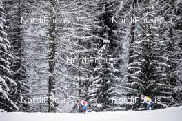 03.01.2021 Val Mustair, Switzerland (SUI): Frida Karlsson (SWE), Linn Svahn (SWE), (l-r)  - FIS world cup cross-country, tour de ski, pursuit women, Val Mustair (SUI). www.nordicfocus.com. © Modica/NordicFocus. Every downloaded picture is fee-liable.