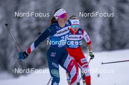 03.01.2021 Val Mustair, Switzerland (SUI): Katharine Ogden (USA) - FIS world cup cross-country, tour de ski, pursuit women, Val Mustair (SUI). www.nordicfocus.com. © Vianney THIBAUT/NordicFocus. Every downloaded picture is fee-liable.