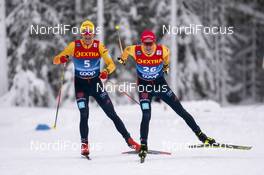 05.01.2021, Toblach, Italy (ITA): Janosch Brugger (GER), Florian Notz (GER), (l-r) - FIS world cup cross-country, tour de ski, 15km men, Toblach (ITA). www.nordicfocus.com. © Vianney THIBAUT/NordicFocus. Every downloaded picture is fee-liable.