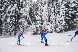 06.01.2021, Toblach, Italy (ITA): Andrew Musgrave (GBR), Adrien Backscheider (FRA), (l-r)  - FIS world cup cross-country, tour de ski, pursuit men, Toblach (ITA). www.nordicfocus.com. © Modica/NordicFocus. Every downloaded picture is fee-liable.