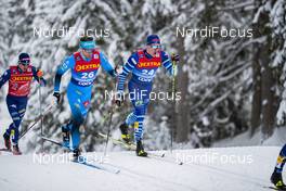 06.01.2021, Toblach, Italy (ITA): Markus Vuorela (FIN), Jean Marc Gaillard (FRA), (l-r)  - FIS world cup cross-country, tour de ski, pursuit men, Toblach (ITA). www.nordicfocus.com. © Modica/NordicFocus. Every downloaded picture is fee-liable.