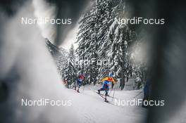 06.01.2021, Toblach, Italy (ITA): Lucas Boegl (GER), Gus Schumacher (USA), (l-r)  - FIS world cup cross-country, tour de ski, pursuit men, Toblach (ITA). www.nordicfocus.com. © Modica/NordicFocus. Every downloaded picture is fee-liable.