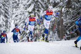 06.01.2021, Toblach, Italy (ITA): Calle Halfvarsson (SWE), Oskar Svensson (SWE), (l-r)  - FIS world cup cross-country, tour de ski, pursuit men, Toblach (ITA). www.nordicfocus.com. © Modica/NordicFocus. Every downloaded picture is fee-liable.