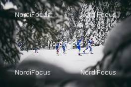 06.01.2021, Toblach, Italy (ITA): Katharine Ogden (USA), Anamarija Lampic (SLO), Maja Dahlqvist (SWE), (l-r)  - FIS world cup cross-country, tour de ski, pursuit women, Toblach (ITA). www.nordicfocus.com. © Modica/NordicFocus. Every downloaded picture is fee-liable.