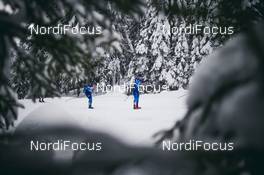 06.01.2021, Toblach, Italy (ITA): Nadine Faehndrich (SUI), Johanna Matintalo (FIN), (l-r)  - FIS world cup cross-country, tour de ski, pursuit women, Toblach (ITA). www.nordicfocus.com. © Modica/NordicFocus. Every downloaded picture is fee-liable.