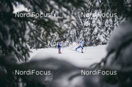 06.01.2021, Toblach, Italy (ITA): Moa Olsson (SWE), Julia Kern (USA), (l-r)  - FIS world cup cross-country, tour de ski, pursuit women, Toblach (ITA). www.nordicfocus.com. © Modica/NordicFocus. Every downloaded picture is fee-liable.