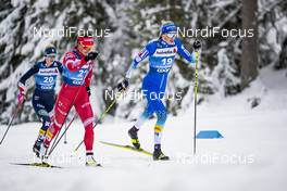 06.01.2021, Toblach, Italy (ITA): Anamarija Lampic (SLO), Natalia Nepryaeva (RUS), Hailey Swirbul (USA), (l-r)  - FIS world cup cross-country, tour de ski, pursuit women, Toblach (ITA). www.nordicfocus.com. © Modica/NordicFocus. Every downloaded picture is fee-liable.