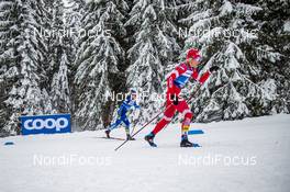 06.01.2021, Toblach, Italy (ITA): Krista Parmakoski (FIN), Tatiana Sorina (RUS), (l-r)  - FIS world cup cross-country, tour de ski, pursuit women, Toblach (ITA). www.nordicfocus.com. © Modica/NordicFocus. Every downloaded picture is fee-liable.