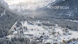 04.01.2021, Toblach, Italy (ITA): Aerial view of Toblach Arena   - FIS world cup cross-country, tour de ski, training, Toblach (ITA). www.nordicfocus.com. © Modica/NordicFocus. Every downloaded picture is fee-liable.