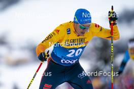 10.01.2021, Val di Fiemme, Italy (ITA): Lucas Boegl (GER) - FIS world cup cross-country, tour de ski, final climb men, Val di Fiemme (ITA). www.nordicfocus.com. © Vianney THIBAUT/NordicFocus. Every downloaded picture is fee-liable.