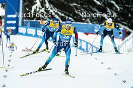 10.01.2021, Val di Fiemme, Italy (ITA): Roman Furger (SUI), Dario Cologna (SUI), (l-r)  - FIS world cup cross-country, tour de ski, final climb men, Val di Fiemme (ITA). www.nordicfocus.com. © Modica/NordicFocus. Every downloaded picture is fee-liable.