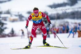 10.01.2021, Val di Fiemme, Italy (ITA): Denis Spitsov (RUS) - FIS world cup cross-country, tour de ski, final climb men, Val di Fiemme (ITA). www.nordicfocus.com. © Vianney THIBAUT/NordicFocus. Every downloaded picture is fee-liable.