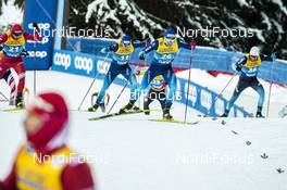 10.01.2021, Val di Fiemme, Italy (ITA): Dario Cologna (SUI), Roman Furger (SUI), (l-r)  - FIS world cup cross-country, tour de ski, final climb men, Val di Fiemme (ITA). www.nordicfocus.com. © Modica/NordicFocus. Every downloaded picture is fee-liable.