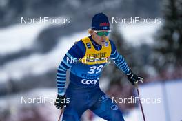 10.01.2021, Val di Fiemme, Italy (ITA): Kevin Bolger (USA) - FIS world cup cross-country, tour de ski, final climb men, Val di Fiemme (ITA). www.nordicfocus.com. © Vianney THIBAUT/NordicFocus. Every downloaded picture is fee-liable.