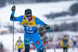 10.01.2021, Val di Fiemme, Italy (ITA): Valentin Chauvin (FRA) - FIS world cup cross-country, tour de ski, final climb men, Val di Fiemme (ITA). www.nordicfocus.com. © Vianney THIBAUT/NordicFocus. Every downloaded picture is fee-liable.