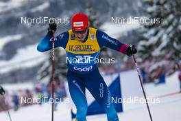 10.01.2021, Val di Fiemme, Italy (ITA): Jonas Baumann (SUI) - FIS world cup cross-country, tour de ski, final climb men, Val di Fiemme (ITA). www.nordicfocus.com. © Vianney THIBAUT/NordicFocus. Every downloaded picture is fee-liable.