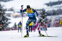 10.01.2021, Val di Fiemme, Italy (ITA): Kevin Bolger (USA) - FIS world cup cross-country, tour de ski, final climb men, Val di Fiemme (ITA). www.nordicfocus.com. © Vianney THIBAUT/NordicFocus. Every downloaded picture is fee-liable.