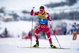 10.01.2021, Val di Fiemme, Italy (ITA): Denis Spitsov (RUS) - FIS world cup cross-country, tour de ski, final climb men, Val di Fiemme (ITA). www.nordicfocus.com. © Vianney THIBAUT/NordicFocus. Every downloaded picture is fee-liable.