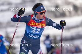 10.01.2021, Val di Fiemme, Italy (ITA): Caitlin Patterson (USA) - FIS world cup cross-country, tour de ski, final climb women, Val di Fiemme (ITA). www.nordicfocus.com. © Vianney THIBAUT/NordicFocus. Every downloaded picture is fee-liable.
