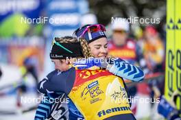 10.01.2021, Val di Fiemme, Italy (ITA): Krista Parmakoski (FIN), Jessie Diggins (USA), (l-r)  - FIS world cup cross-country, tour de ski, final climb women, Val di Fiemme (ITA). www.nordicfocus.com. © Modica/NordicFocus. Every downloaded picture is fee-liable.