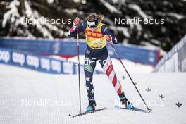 10.01.2021, Val di Fiemme, Italy (ITA): Jessie Diggins (USA) - FIS world cup cross-country, tour de ski, final climb women, Val di Fiemme (ITA). www.nordicfocus.com. © Modica/NordicFocus. Every downloaded picture is fee-liable.