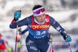 10.01.2021, Val di Fiemme, Italy (ITA): Katharine Ogden (USA) - FIS world cup cross-country, tour de ski, final climb women, Val di Fiemme (ITA). www.nordicfocus.com. © Vianney THIBAUT/NordicFocus. Every downloaded picture is fee-liable.