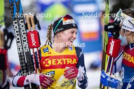 10.01.2021, Val di Fiemme, Italy (ITA): Jessie Diggins (USA), Ebba Andersson (SWE), (l-r)  - FIS world cup cross-country, tour de ski, final climb women, Val di Fiemme (ITA). www.nordicfocus.com. © Modica/NordicFocus. Every downloaded picture is fee-liable.