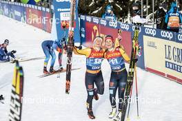 10.01.2021, Val di Fiemme, Italy (ITA): Antonia Fraebel (GER), Katharina Hennig (GER), (l-r)  - FIS world cup cross-country, tour de ski, final climb women, Val di Fiemme (ITA). www.nordicfocus.com. © Modica/NordicFocus. Every downloaded picture is fee-liable.