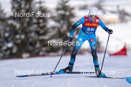 10.01.2021, Val di Fiemme, Italy (ITA): Delphine Claudel (FRA) - FIS world cup cross-country, tour de ski, final climb women, Val di Fiemme (ITA). www.nordicfocus.com. © Vianney THIBAUT/NordicFocus. Every downloaded picture is fee-liable.