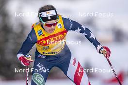 10.01.2021, Val di Fiemme, Italy (ITA): Jessie Diggins (USA) - FIS world cup cross-country, tour de ski, final climb women, Val di Fiemme (ITA). www.nordicfocus.com. © Vianney THIBAUT/NordicFocus. Every downloaded picture is fee-liable.