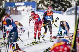10.01.2021, Val di Fiemme, Italy (ITA): Teresa Stadlober (AUT), Yana Kirpichenko (RUS), (l-r)  - FIS world cup cross-country, tour de ski, final climb women, Val di Fiemme (ITA). www.nordicfocus.com. © Modica/NordicFocus. Every downloaded picture is fee-liable.
