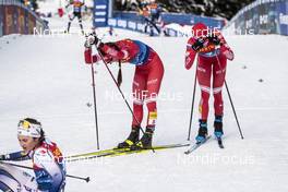 10.01.2021, Val di Fiemme, Italy (ITA): Yulia Stupak (RUS), Tatiana Sorina (RUS), (l-r)  - FIS world cup cross-country, tour de ski, final climb women, Val di Fiemme (ITA). www.nordicfocus.com. © Modica/NordicFocus. Every downloaded picture is fee-liable.