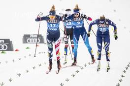09.01.2021, Val di Fiemme, Italy (ITA): Rosie Brennan (USA), Laurien Van Der Graaff (SUI), Lucia Scardoni (ITA), (l-r)  - FIS world cup cross-country, tour de ski, individual sprint, Val di Fiemme (ITA). www.nordicfocus.com. © Modica/NordicFocus. Every downloaded picture is fee-liable.