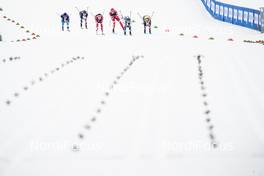 09.01.2021, Val di Fiemme, Italy (ITA): Jessie Diggins (USA), Maja Dahlqvist (SWE), Yulia Stupak (RUS), Krista Parmakoski (FIN), (l-r)  - FIS world cup cross-country, tour de ski, individual sprint, Val di Fiemme (ITA). www.nordicfocus.com. © Modica/NordicFocus. Every downloaded picture is fee-liable.