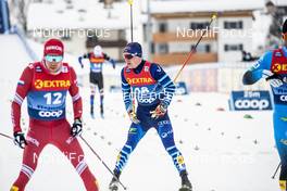 09.01.2021, Val di Fiemme, Italy (ITA): Ilia Semikov (RUS), Juho Mikkonen (FIN), (l-r)  - FIS world cup cross-country, tour de ski, individual sprint, Val di Fiemme (ITA). www.nordicfocus.com. © Modica/NordicFocus. Every downloaded picture is fee-liable.
