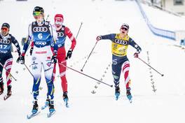 09.01.2021, Val di Fiemme, Italy (ITA): Yulia Stupak (RUS), Maja Dahlqvist (SWE), Rosie Brennan (USA), Jessie Diggins (USA), (l-r)  - FIS world cup cross-country, tour de ski, individual sprint, Val di Fiemme (ITA). www.nordicfocus.com. © Modica/NordicFocus. Every downloaded picture is fee-liable.