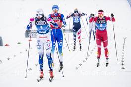 09.01.2021, Val di Fiemme, Italy (ITA): Linn Svahn (SWE), Anamarija Lampic (SLO), Natalia Nepryaeva (RUS), (l-r)  - FIS world cup cross-country, tour de ski, individual sprint, Val di Fiemme (ITA). www.nordicfocus.com. © Modica/NordicFocus. Every downloaded picture is fee-liable.