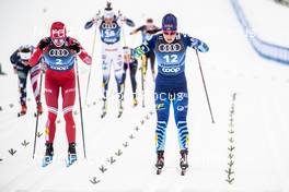09.01.2021, Val di Fiemme, Italy (ITA): Tatiana Sorina (RUS), Krista Parmakoski (FIN), (l-r)  - FIS world cup cross-country, tour de ski, individual sprint, Val di Fiemme (ITA). www.nordicfocus.com. © Modica/NordicFocus. Every downloaded picture is fee-liable.