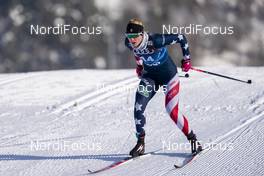 09.01.2021, Val di Fiemme, Italy (ITA): Hailey Swirbul (USA) - FIS world cup cross-country, tour de ski, individual sprint, Val di Fiemme (ITA). www.nordicfocus.com. © Vianney THIBAUT/NordicFocus. Every downloaded picture is fee-liable.