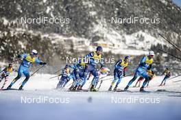 08.01.2021, Val di Fiemme, Italy (ITA): Markus Vuorela (FIN), Jean Marc Gaillard (FRA), (l-r)  - FIS world cup cross-country, tour de ski, mass men, Val di Fiemme (ITA). www.nordicfocus.com. © Modica/NordicFocus. Every downloaded picture is fee-liable.