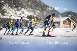 08.01.2021, Val di Fiemme, Italy (ITA): Janosch Brugger (GER), Beda Klee (SUI), (l-r)  - FIS world cup cross-country, tour de ski, mass men, Val di Fiemme (ITA). www.nordicfocus.com. © Modica/NordicFocus. Every downloaded picture is fee-liable.