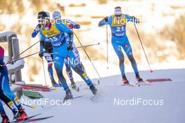 08.01.2021, Val di Fiemme, Italy (ITA): Valentin Chauvin (FRA), Adrien Backscheider (FRA), (l-r) - FIS world cup cross-country, tour de ski, mass men, Val di Fiemme (ITA). www.nordicfocus.com. © Vianney THIBAUT/NordicFocus. Every downloaded picture is fee-liable.