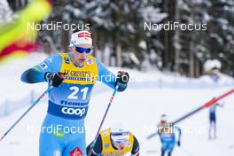 08.01.2021, Val di Fiemme, Italy (ITA): Adrien Backscheider (FRA) - FIS world cup cross-country, tour de ski, mass men, Val di Fiemme (ITA). www.nordicfocus.com. © Vianney THIBAUT/NordicFocus. Every downloaded picture is fee-liable.