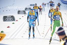 08.01.2021, Val di Fiemme, Italy (ITA): Maurice Manificat (FRA), Thomas Maloney Westgaard (IRL), (l-r)  - FIS world cup cross-country, tour de ski, mass men, Val di Fiemme (ITA). www.nordicfocus.com. © Modica/NordicFocus. Every downloaded picture is fee-liable.