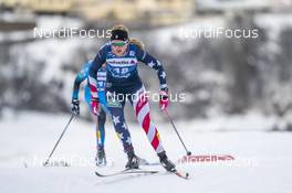 08.01.2021, Val di Fiemme, Italy (ITA): Hailey Swirbul (USA) - FIS world cup cross-country, tour de ski, mass women, Val di Fiemme (ITA). www.nordicfocus.com. © Vianney THIBAUT/NordicFocus. Every downloaded picture is fee-liable.