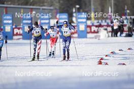 06.02.2021, Ulricehamn, Sweden (SWE): Kevin Bolger (USA), Finn Haagen Krogh (NOR), Michael Hellweger (ITA), (l-r)  - FIS world cup cross-country, individual sprint, Ulricehamn (SWE). www.nordicfocus.com. © Thibaut/NordicFocus. Every downloaded picture is fee-liable.