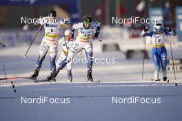06.02.2021, Ulricehamn, Sweden (SWE): Johanna Hagstroem (SWE), Maja Dahlqvist (SWE), (l-r)  - FIS world cup cross-country, individual sprint, Ulricehamn (SWE). www.nordicfocus.com. © Thibaut/NordicFocus. Every downloaded picture is fee-liable.